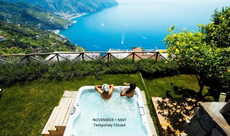 Sea View Villa In Ravello With Lemon Pergola, Gardens And Jacuzzi - Ideal For Elopements Eksteriør billede