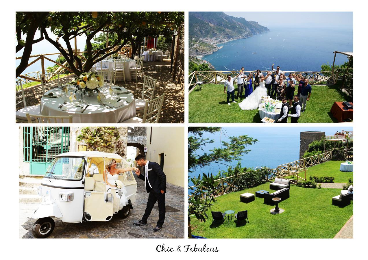 Sea View Villa In Ravello With Lemon Pergola, Gardens And Jacuzzi - Ideal For Elopements Eksteriør billede