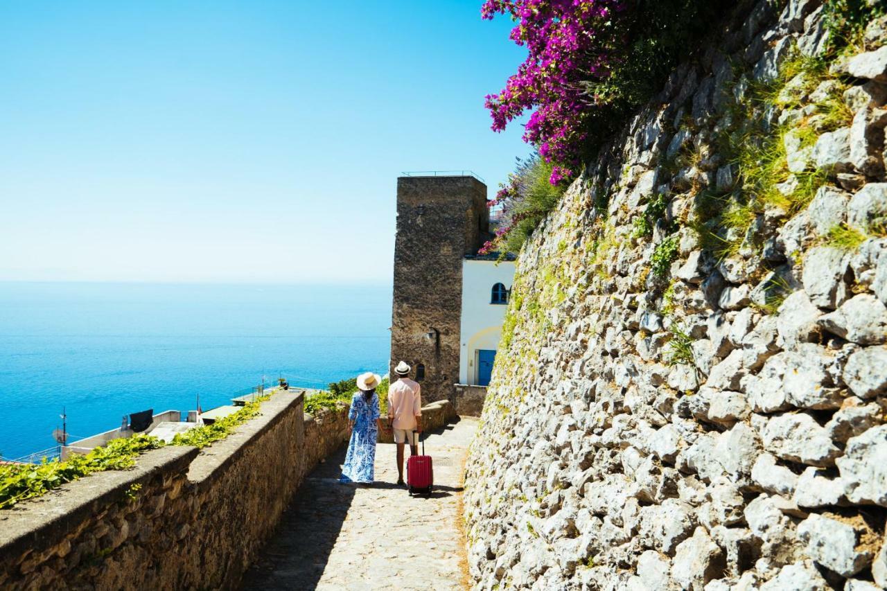 Sea View Villa In Ravello With Lemon Pergola, Gardens And Jacuzzi - Ideal For Elopements Eksteriør billede